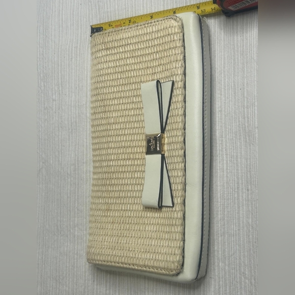 Kate Spade Cream Woven Clutch - Picture 2 of 8